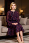 Women's Crew Neck Long Sleeve Standard Sleeve Skater Fit Midi Knitted Dress Functional Sportswear - 4