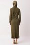 Women's Mock Neck Standard Sleeve Knitwear Dress Maxi Length Skater Fit Functional Durable Comfortable - 6