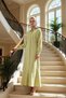 Women Shirt Dress Shirt Collar Batwing Sleeve Plain Pattern Maxi Length Woven Fabric Functional Stylish - 3