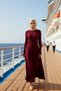 Women's Crew Neck Standard Sleeve Long Sleeve Knitwear Dress Skater Fit Aesthetic