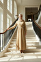 Women's Shirt Collar Standard Sleeve A-Line Fit Plain Pattern Woven Dress Functional Quality - 3