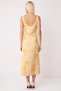 Women's V-Neck Standard Sleeve Bodycon Fit Maxi Tulle Dress Bow Detail Functional Aesthetic - 6