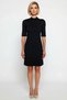 Women's Mock Neck Short Sleeve Bodycon Fit Plain Pattern Mini Dress Functional Durable Quality - 5