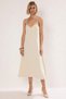 Women's Crew Neck Thin Straps Sleeveless A-Line Midi Dress Sport - 5
