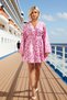 Women's Plus Size V-Neck Spanish Sleeve Ethnic Pattern Mini Woven Dress Quality 100% Cotton