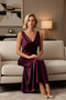 Women's Degaje Collar Sleeveless A-Line Satin Maxi Dress Woven Fabric Functional - 3