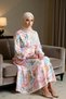 Women's Crew Neck Standard Sleeve Bodycon Fit Chiffon Woven Maxi Dress Functional Modern - 4
