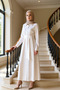 Women Shirt Dress Shirt Collar Standard Sleeve Plain Pattern Belted Maxi Length Functional Modern - 3