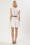 Women's V-Neck Sleeveless Pleated Mini Dress Mold a Line Functional Durable Comfortable 100% Cotton - 6