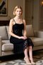Women's Square Neck Thin Strap Sleeveless Skater Fit Midi Dress Functional Durable Quality - 4