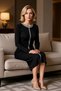 Women's Crew Neck Long Sleeve Bodycon Fit Midi Knitwear Dress Color Block Functional Comfortable - 4