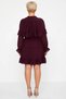 Women's Plus Size Mock Neck Balloon Sleeve Mini Woven Dress Functional Durable Quality Stylish - 6
