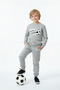 3 Thread Round Neck Thick Winter Sh Fleece-Lined Print Detailed 4 Piece Boys Tracksuit Set - 5