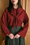 Burgundy Scarf Bodycon Dress - 4