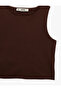 Sleeveless Crew Neck Slim Fit Crop Blouse - 5