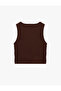 Sleeveless Crew Neck Slim Fit Crop Blouse - 4