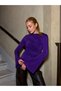 Women's Sleeve Detail Sandy Blouse Purple - 3