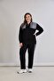 Elegant Women's Leopard Sequin Embroidered Zippered Plus Size Sports Tracksuit Set