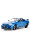 Nissan Skyline Gtr R34 1:24 Scale Diecast Model Car Openable Doors Nis San Gtr Model Blue - 8