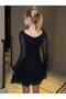 Women's Guipure Detailed Lined Dress Black - 8