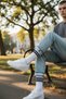 4 Pairs Men Women Cotton White Black Striped Long Tennis Socks Unisex Sports Socks - 2