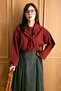 Burgundy Scarf Bodycon Dress - 3
