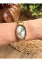Oval Gold Inside White-Gold Women's Wristwatch