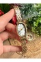 Oval Gold Inside White-Gold Women's Wristwatch - 3