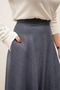 Women's Verona Checkered Layered Premium Navy Blue Skirt - 3