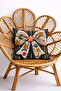 Decorative Throw Pillow Cover with 3D Embroidery Effect Floral Yarn Bow Detail (45X45 cm) - 2