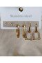 Gold Stylishly Designed Steel Multi Earrings - 5