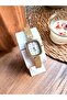 Vintage Retro Rectangle Gold Inside White Women's Wristwatch - 4