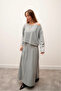 Silva Touch Gray Dress Blouse Set - 3