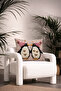 3D Heart Penguin Detailed Cute Decorative Throw Pillow Cover (45X45 cm) - 3