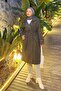 Shoulder Piping, Sleeve Epaulettes, Embroidered Coat, Anthracite - 4