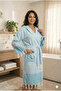100% Cotton Tasseled Hooded Hürrem Bath Sauna Pool Beach Women Men Unisex Peshtemal Bathrobe with Pockets - 5