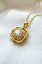 Baget Model Zircon Stone Stainless Steel Gold Color Women's Necklace - 6