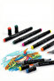 6-Piece Dual-Tip Thick/Fine Tip Felt-Tip Marker Set - Professional Drawing and Painting Pen - 3