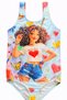 Girls' Swimsuit Cheerful Girl Printed Patterned Comfortable Quick Dry Sea Pool Beach Swimsuit