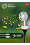 5 Inch Rechargeable Fan Breeze D5 3600mAh Type-C Strong Wind 3 Speed White Pink 2 Yr - 3