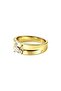 Flora Stone Detailed Gold Ring-7 - 3