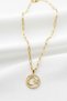 Crescent Star Zircon Stone Stainless Steel Gold Color Women's Necklace-65 cm - 4