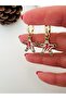 Xuping Red Star Charm Earrings-Gold Color Acr8377 - 2