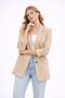 Women's Camel Blazer Jacket - 4