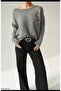 Women's Boat Neck Shoulder Stone Detailed Premium Sweater