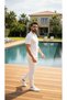 Unisex Trend Wrinkled Crinkle Fabric Summer Stretch Fabric Short Sleeve T-Shirt Tracksuit Set - 2
