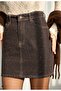 Taş Detaylı Mini Denim Etek - 6