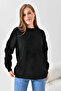 Heart Patterned Thin Oversize Knitwear Sweater - 2