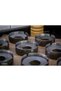 Set of 10 Black Stainless Steel Ashtrays with Lids |   8 cm 430 Quality |   Restaurant, Cafe and Hotel - 4