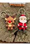 Santa Claus & Rudolph Reindeer - Christmas Duo 🎅 🦌   3D Premium Double Keychain Set - 7